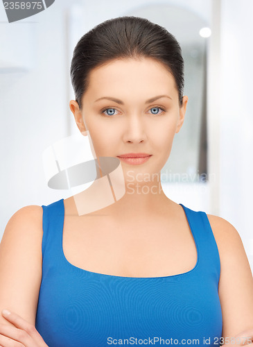 Image of beautiful woman in casual clothes