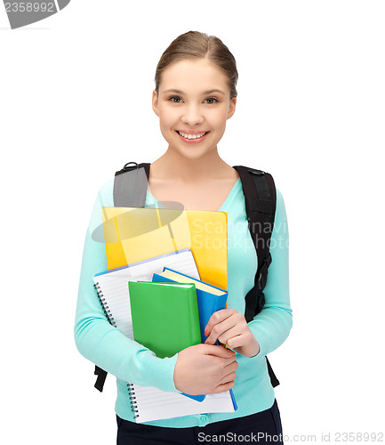 Image of student with books and schoolbag