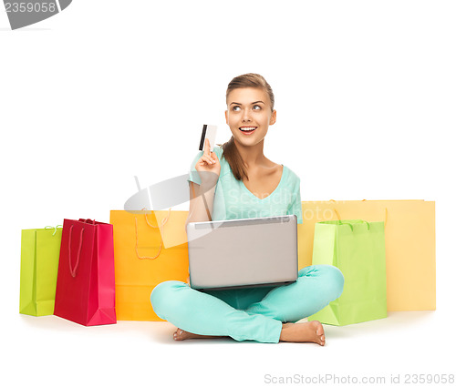 Image of woman doing internet shopping