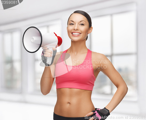 Image of woman with megaphone