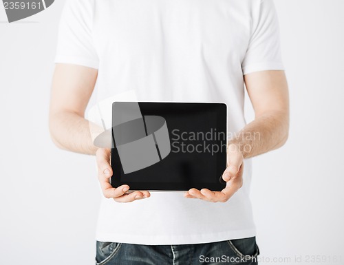 Image of man with tablet pc