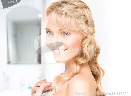 Image of lovely woman in towel