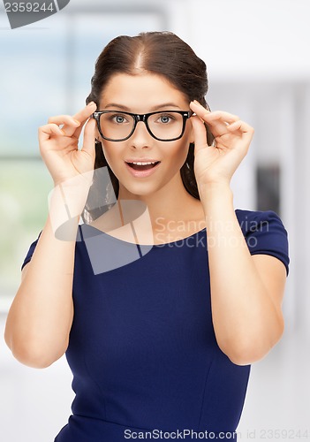 Image of lovely woman in spectacles