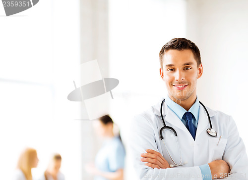 Image of male doctor with stethoscope