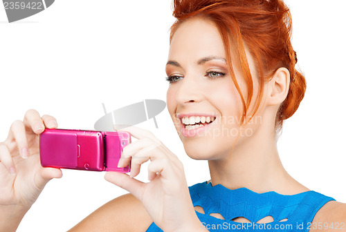 Image of woman with cell phone