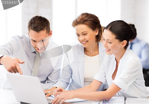 Image of business team having discussion in office