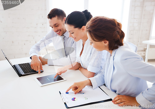 Image of business team working in office