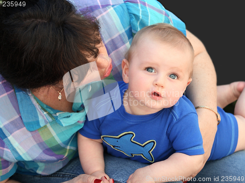 Image of Mother playing with her baby