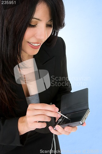 Image of Woman with electronic organizer