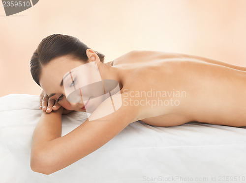 Image of beautiful woman in spa salon