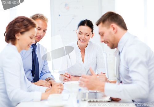 Image of business team having meeting in office