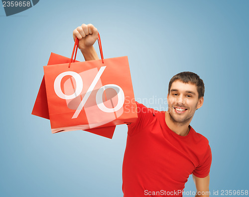 Image of man with shopping bags