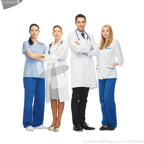 Image of young team or group of doctors