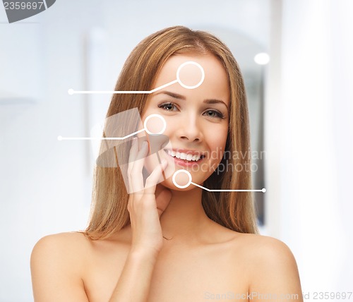 Image of beautiful woman with long hair