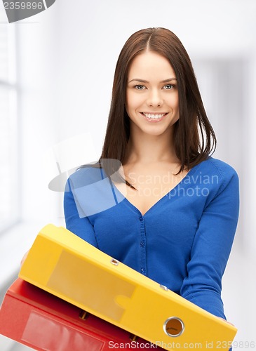 Image of woman with folders