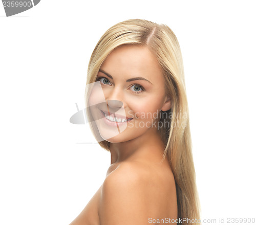 Image of beautiful woman with long hair