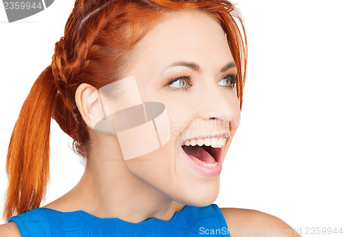 Image of excited face of woman