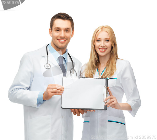 Image of two young attractive doctors