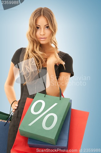 Image of woman with shopping bags