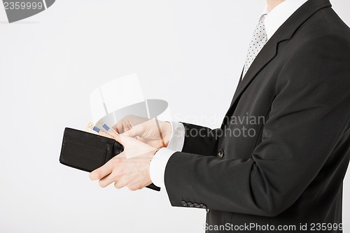 Image of man with euro cash money