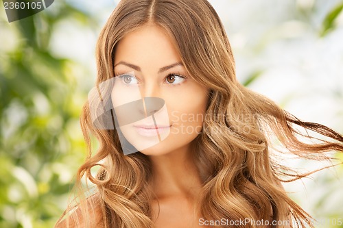 Image of beautiful woman with long hair