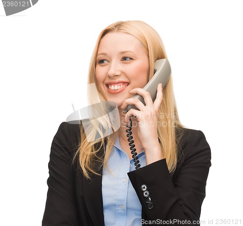 Image of smiling woman with phone