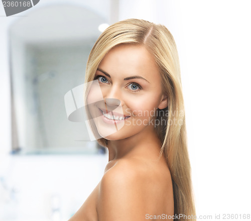 Image of beautiful woman with long hair