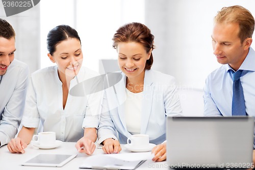 Image of business team having discussion in office