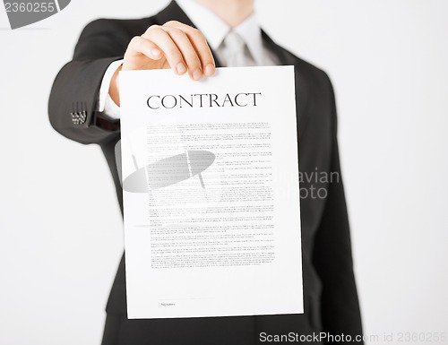 Image of man with contract