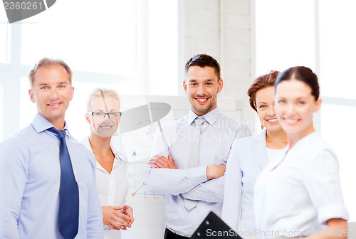 Image of friendly business team in office