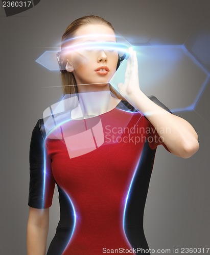 Image of woman with futuristic glasses