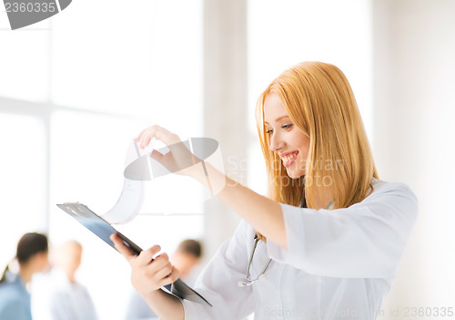 Image of female doctor or nurse in hospital