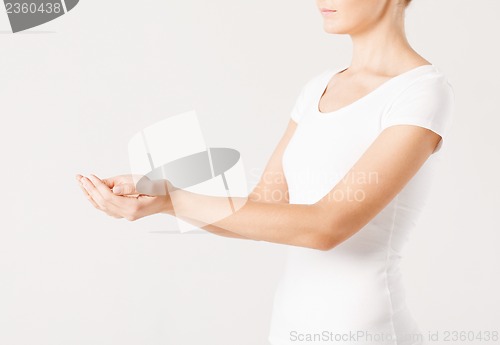 Image of womans cupped hands