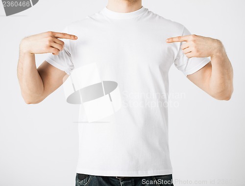 Image of man in blank t-shirt