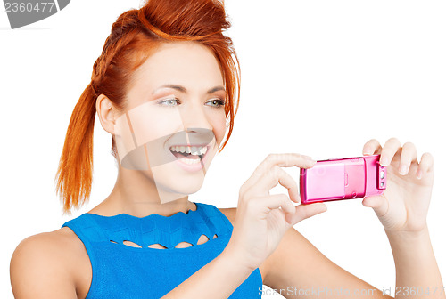 Image of woman with cell phone