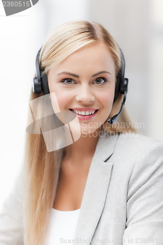 Image of friendly female helpline operator