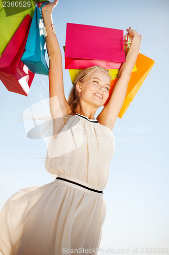 Image of woman with shopping bags