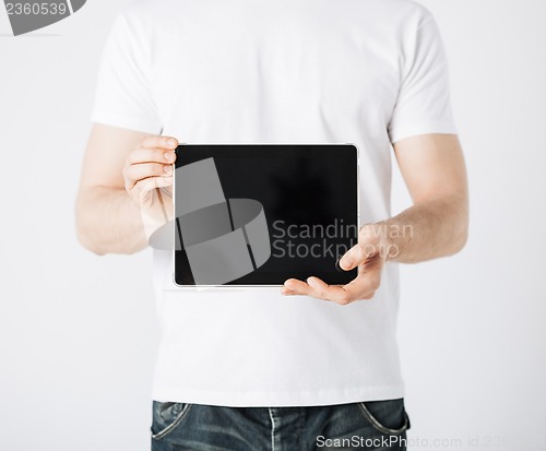 Image of man with tablet pc