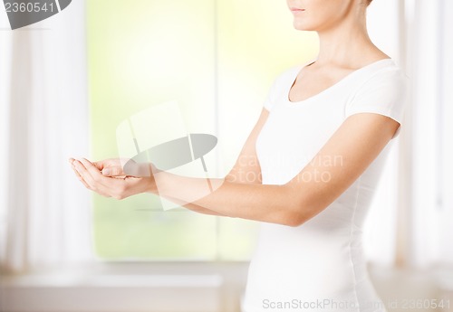 Image of womans cupped hands