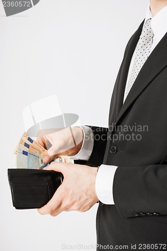 Image of man with euro cash money