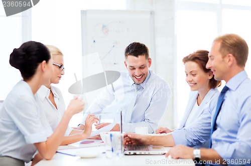 Image of business team having meeting in office