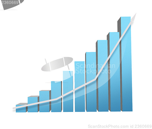 Image of illustration of big colorful 3d chart