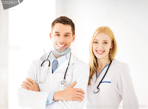 Image of two young attractive doctors