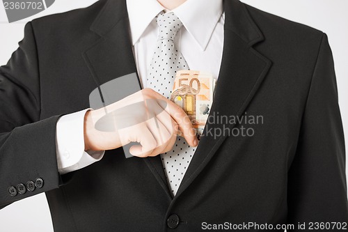 Image of man with euro cash money