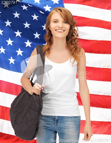 Image of teenage girl in blank white t-shirt