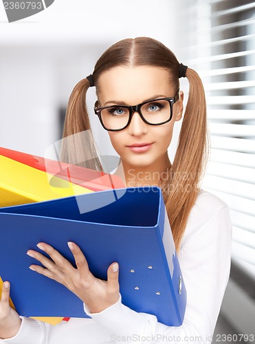 Image of woman with folders