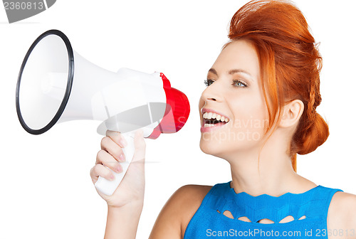 Image of woman with megaphone