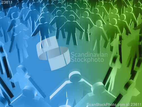 Image of Abstract illustration "group of 3d people"