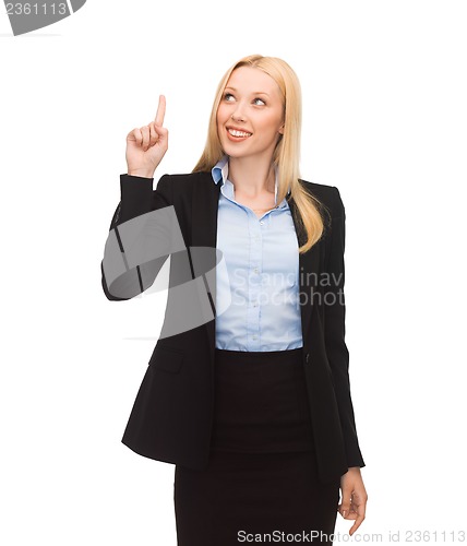 Image of woman with her finger up