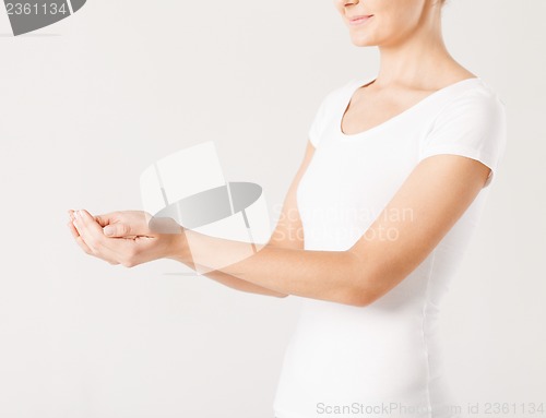 Image of womans cupped hands